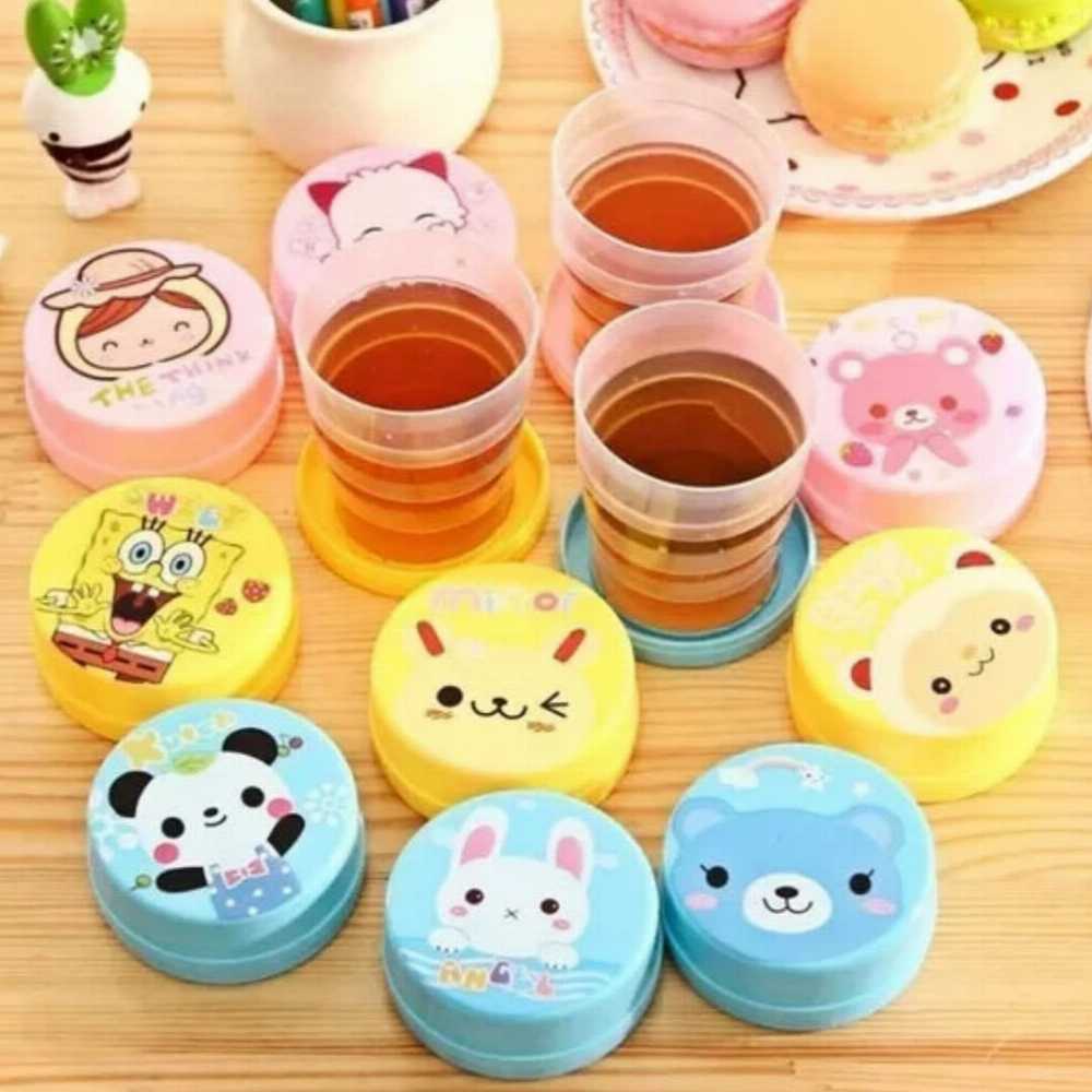 Foldable Magic Glass for Kids – Portable Collapsible Travel Cup with Lid
